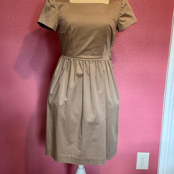 Kate Spade Tan A-Line Midi Dress - Picture 3 of 13